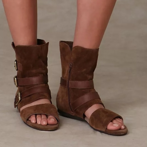 OTBT Womens Raytown Gladiator Suede Open Toe Flats bootie shoes sz 7M - Picture 2 of 16